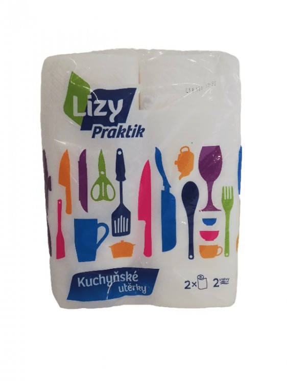 Kuchyňské utěrky Lizy 2v. 50útržků celul | Papírové a hygienické výrobky - Utěrky a ručníky